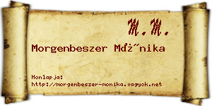 Morgenbeszer Mónika névjegykártya
